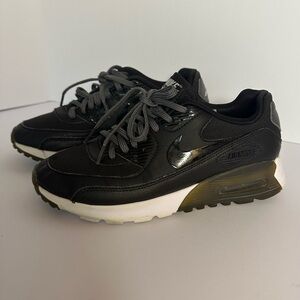 Nike Black and Gray Sneakers with Chunky Sole Design